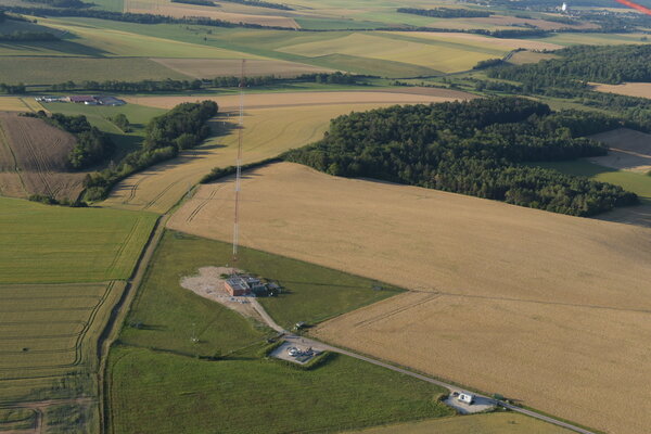 Vue aérienne de la station atmosphérique